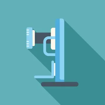 X ray machine casting long shadow on green background Stock Illustration