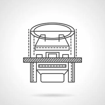 X-ray machine flat line vector icon Stock Illustration