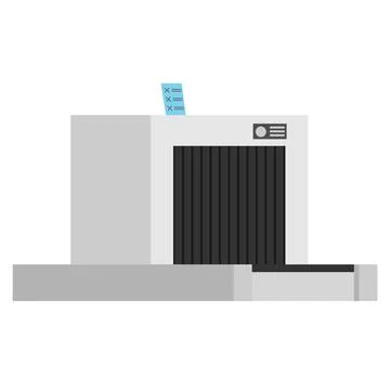 X ray machine for luggage screening security in airport terminal for detect.. Stock Illustration