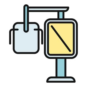 X ray machine producing medical diagnostic image icon イラスト素材