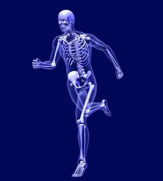X-Ray Man Running Stock-Illustration