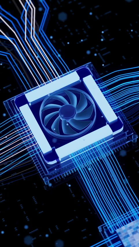 X-ray microchip with neon connections Stock Footage 341884735