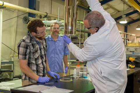 X-RAY MIRROR REPLICATION AND SHELL SEPARATION PROCESS: CHET SPEEGLE, JOHN ... Stock Photos