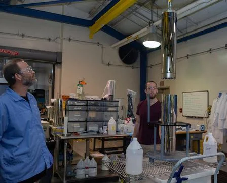 X-RAY MIRROR REPLICATION AND SHELL SEPARATION PROCESS: CHET SPEEGLE, JOHN ... Stock Photos