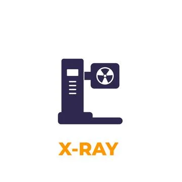 X-ray, radiology machine, vector icon Stock Illustration