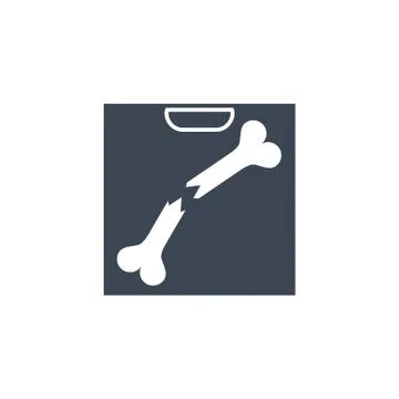 X-ray related vector glyph icon. Stock Illustration