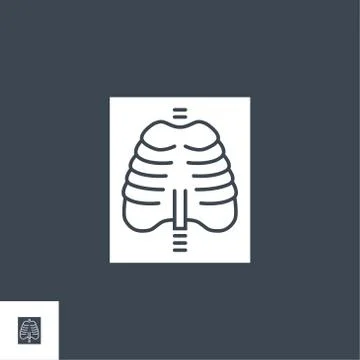 X-ray related vector glyph icon. Stock Illustration