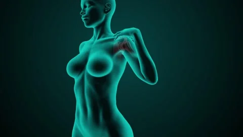 X-ray scan of the female shoulder joint Stock Footage 279634261