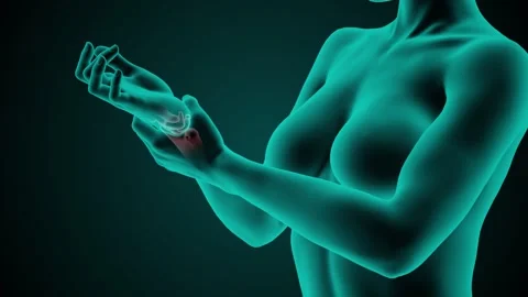 X-ray scan of the female wrist Stock Footage 282043676