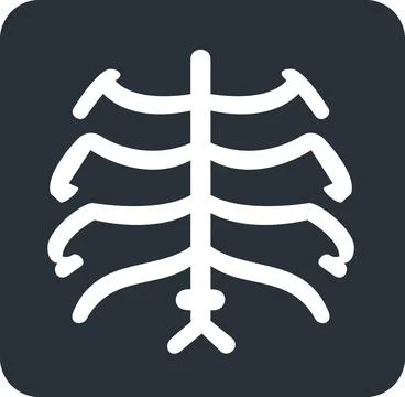 X-ray scan of human chest ribs 스톡 일러스트