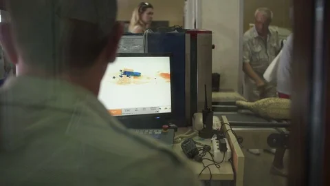 X-ray screen on safety control Video stock 80615236