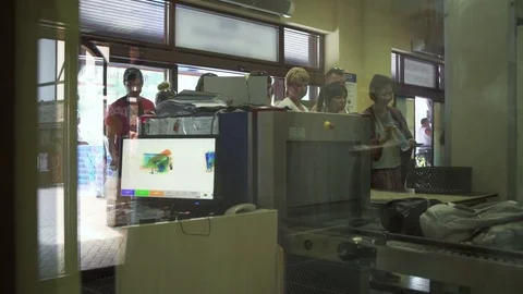 X-ray screen on safety control Video stock 80615258