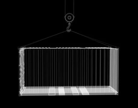 X-ray shipping container Stock Illustration
