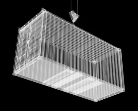 X-ray shipping container Illustration