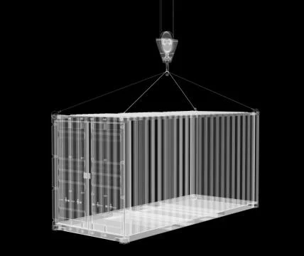 X-ray shipping container Stock Illustration