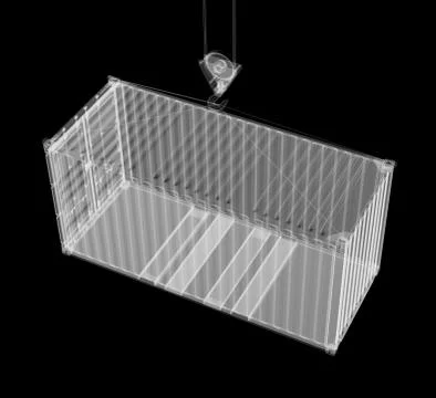 X-ray shipping container Illustration
