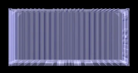 X-ray shipping container isolated on black イラスト素材