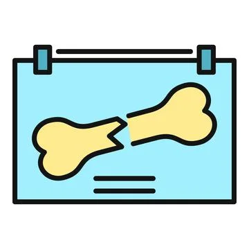 X ray showing broken bone fracture medical diagnosis Stock Illustration
