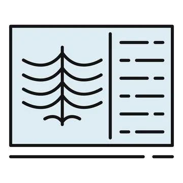 X ray showing human ribs and medical report Stock Illustration