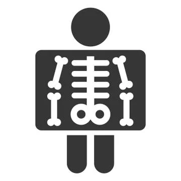 X Ray Simple Icon on White Background. Vector Stock Illustration