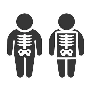 X Ray Simple Icon on White Background. Vector Stock Illustration