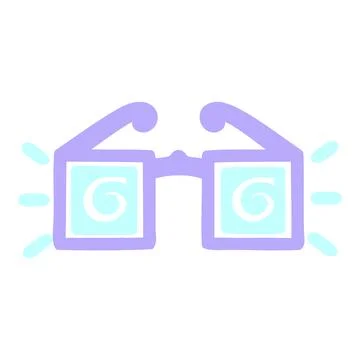 X ray specs symbol icon in bright neon color Stock Illustration