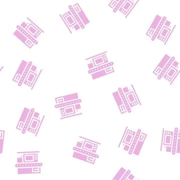 X-ray technology electronic equipment glyph vector seamless pattern 스톡 일러스트