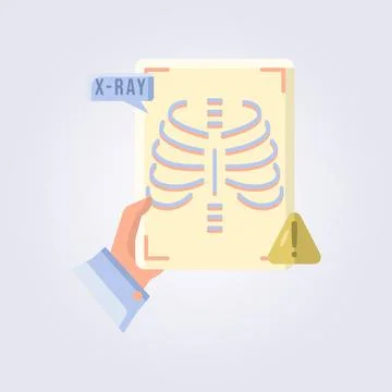 X-ray test illustration design flat icon for medical template element design Stock Illustration