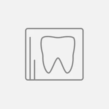 X-ray of tooth line icon Stock Illustration