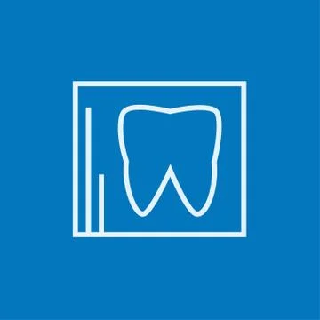 X-ray of tooth line icon Stock Illustration