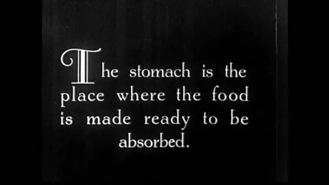 X-rays demonstrating the stomach's function in the digestive tract in 1927. Video stock 152662540