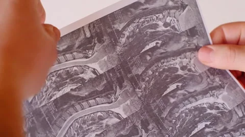 X-rays in hand. Examination of the back and spine. Видео 332856272