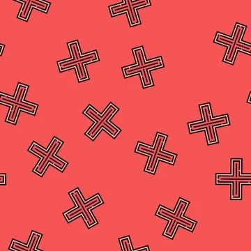 X reject vector seamless pattern Stock Illustration