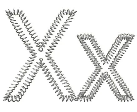 The "X" of a spring Stock Illustration