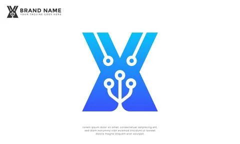 X Tech Link Logo Stock-Illustration