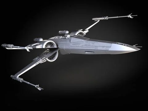 3D Model: X-Wing Fighter Black T-70 #96459489 | Pond5