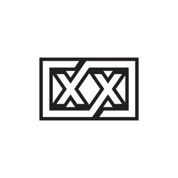 X X square lines dsign vector Stock Illustration