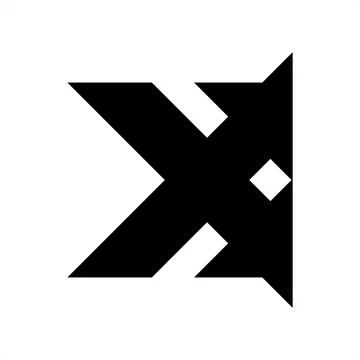 X, XD initials geometric letter company logo Stock Illustration