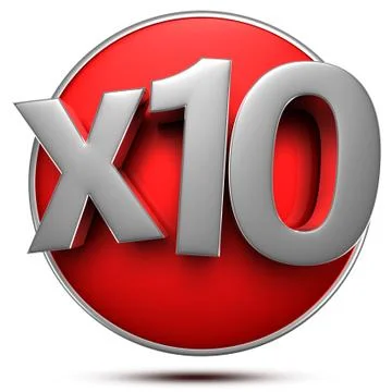 X10 3d. Stock Illustration