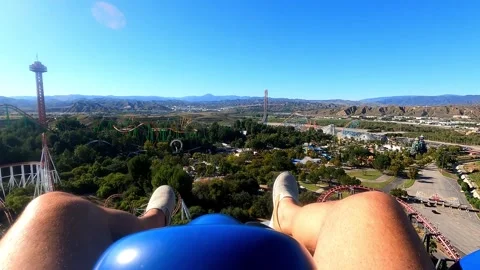 X2 Rollercoaster POV full ride Six Flags Magic Mountain CA