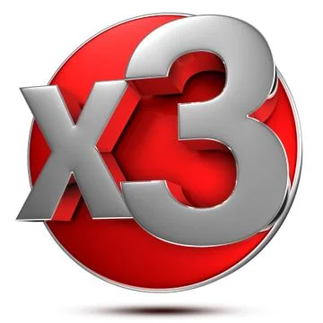 X3 3d. Stock Illustration