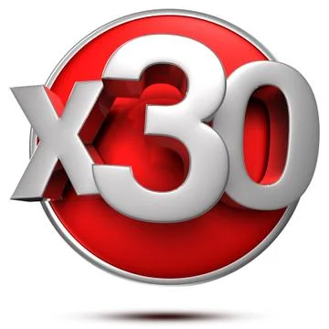 X30 3d. Stock Illustration
