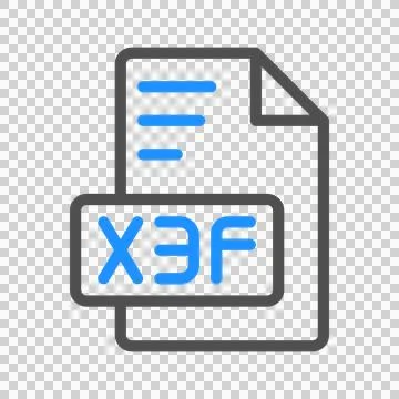 X3f colored document outline icon for modern interfaces. 스톡 일러스트