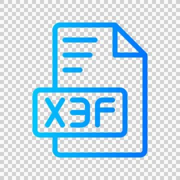 X3f Document file picture gradient icon. format file type icons symbol. Illustrazione stock