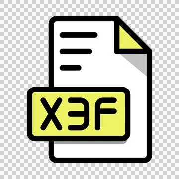 X3f File Format Icon. type file Editable Bold Outline With Color Fill Design イラスト素材