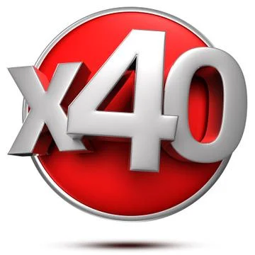 X40 3d. Stock Illustration