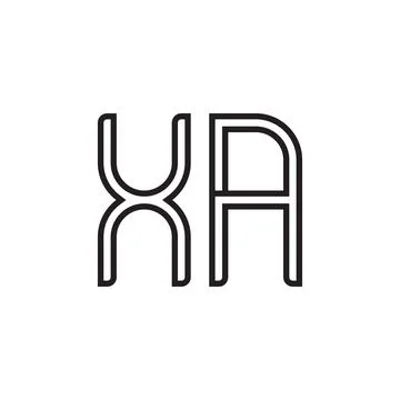Xa initial letter vector logo icon 스톡 일러스트
