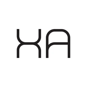 Xa initial letter vector logo icon Illustrazione stock