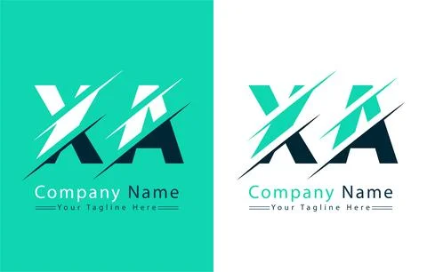 XA Letter Logo Vector Design Template Elements Illustrazione stock