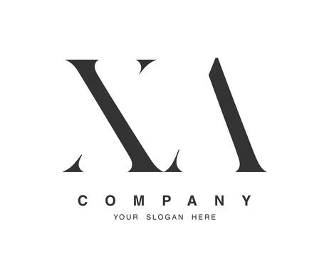 XA logo design. Initial letter x and a serif font style. Creative classic c.. Stock Illustration